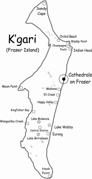 Fraser Island Map